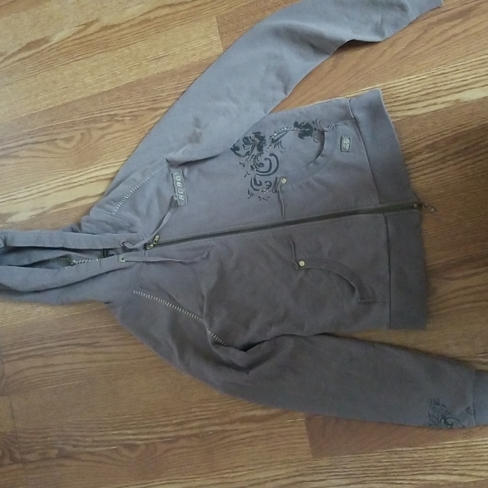 BCBG brown and black hooded jacket